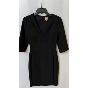 Boss Women's Size 2 Dilira1 3/4 Sleeve Midi Dress, Black (New)